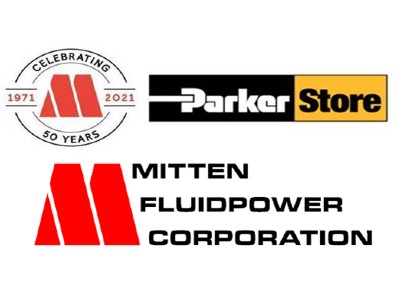 line card for high quality hydraulic products from mitten fluidpower corporation image of logos